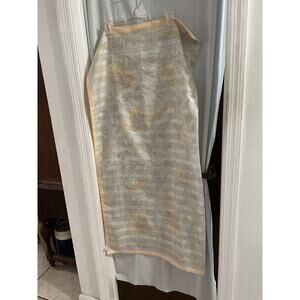 JP Collections Made In Italy Orange Gray Floral Square Scarf 44 X 45